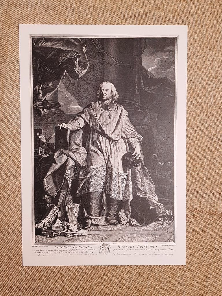 Jacques-Bénigne Bossuet 1627-1704 Teologo Predicatore Storia Incisione del 1888