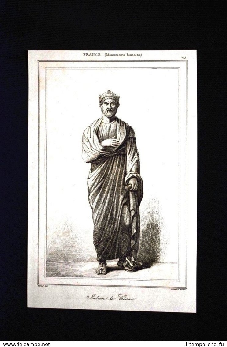 Julien le Cesar Incisione del 1850 L'Univers pittoresque