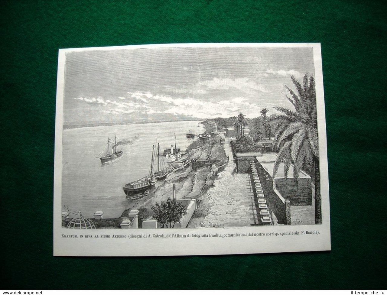 Khartum nel 1884 - in riva al Fiume Azzurro, disegno …