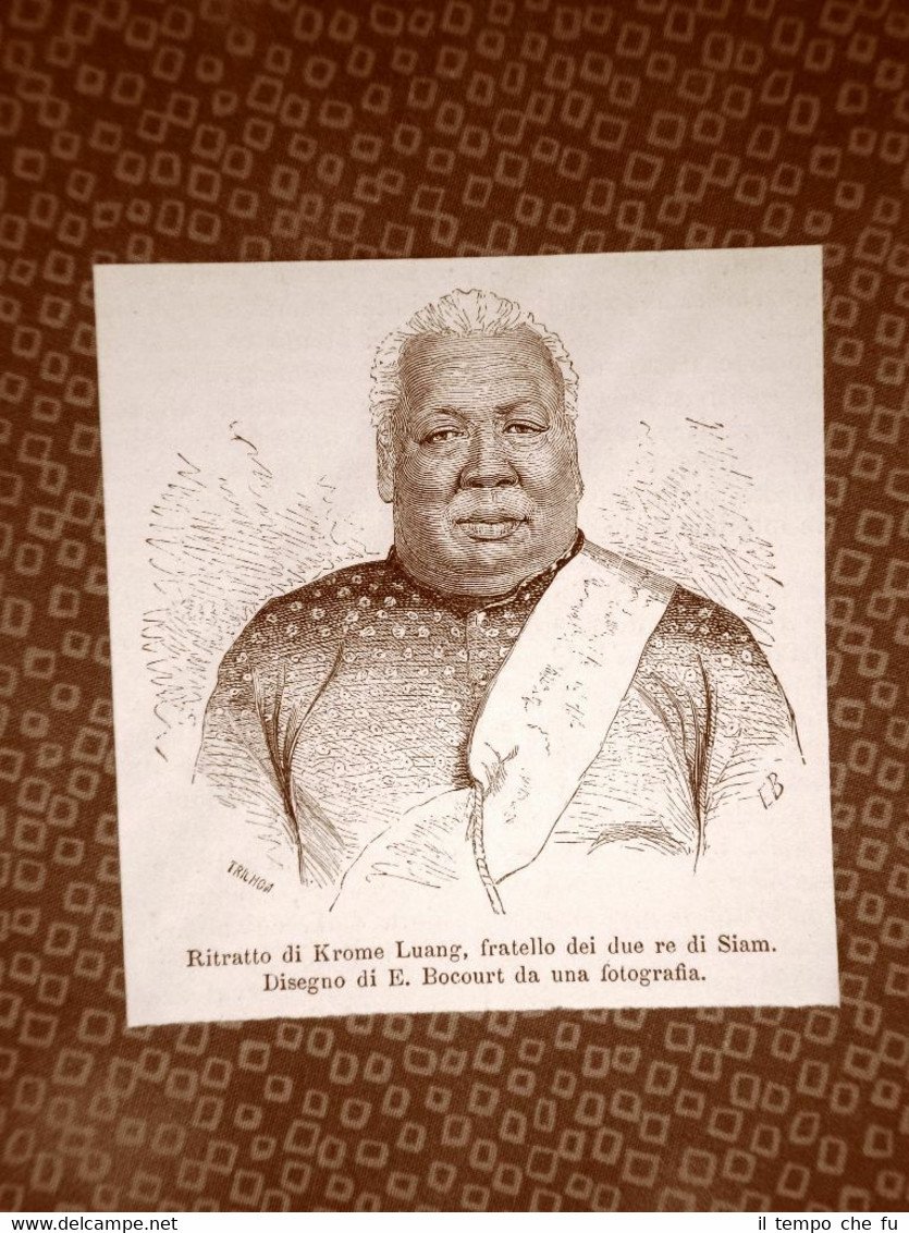 Krome Luang nel 1863 Fratello dei due Re del Siam …