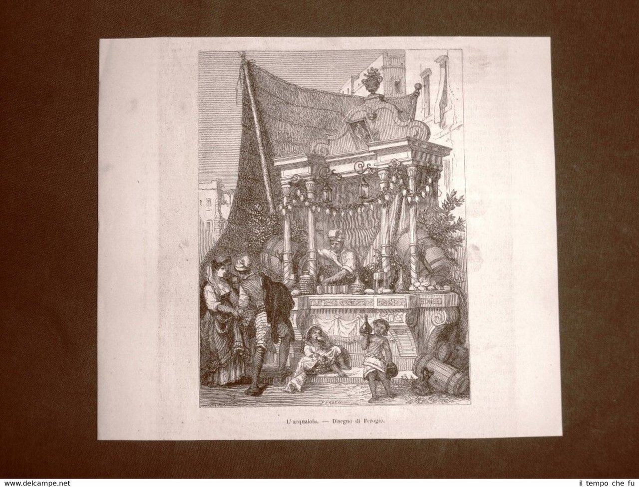 L'acquaiolo nel 1863 Napoli Campania Moda e costume Disegno di …