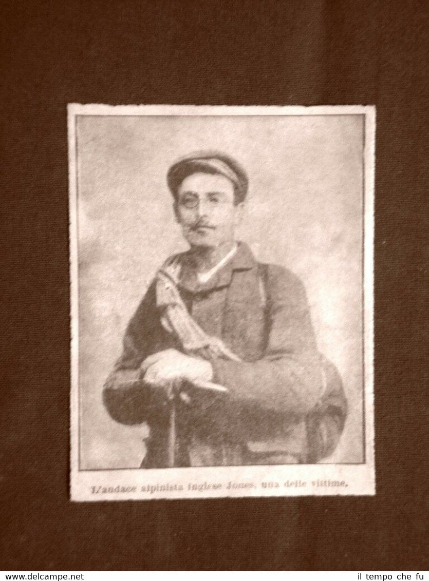 L'Alpinista d'Inghilterra o inglese Jones Morto nel 1899