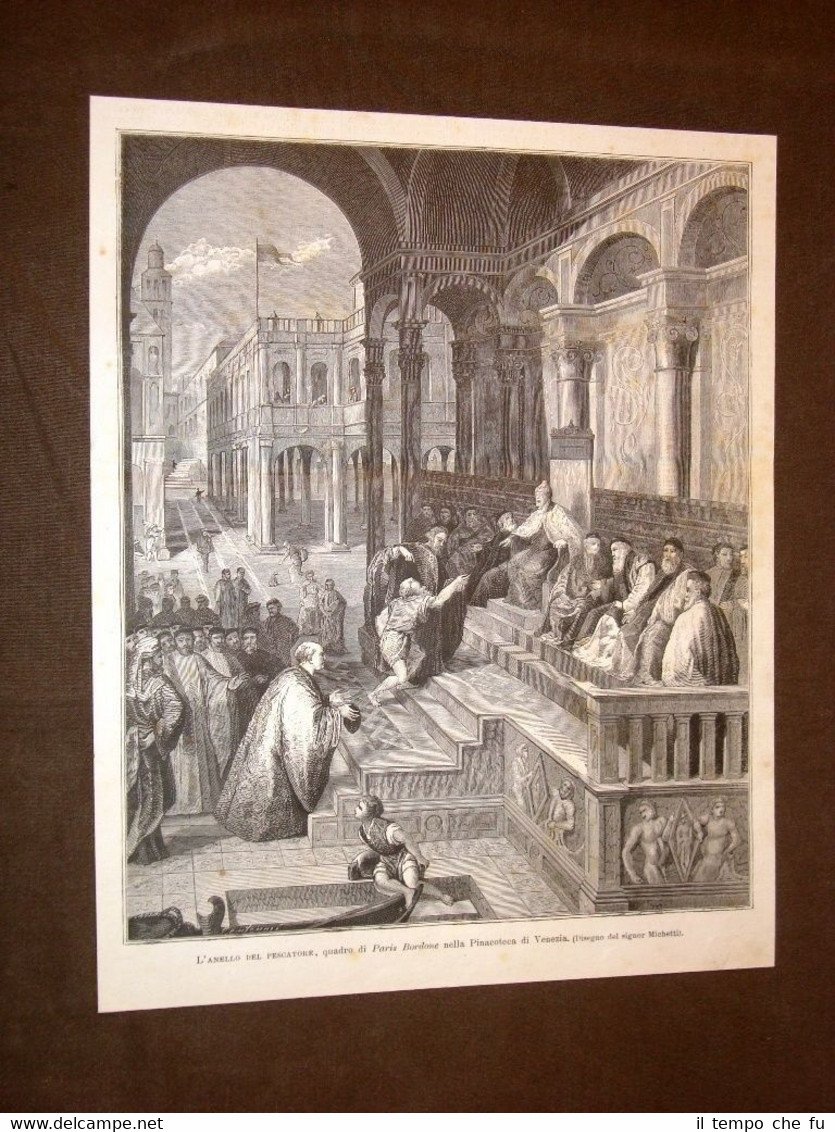 L'anello del Pescatore Quadro di Paris Bordone Pinacoteca di Venezia …