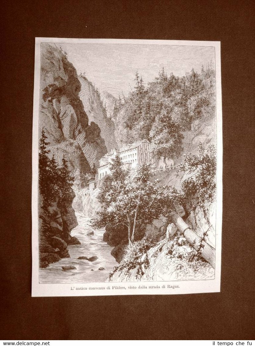L'antico Convento di Pfafers nel 1863 Svizzera | Immagine principale