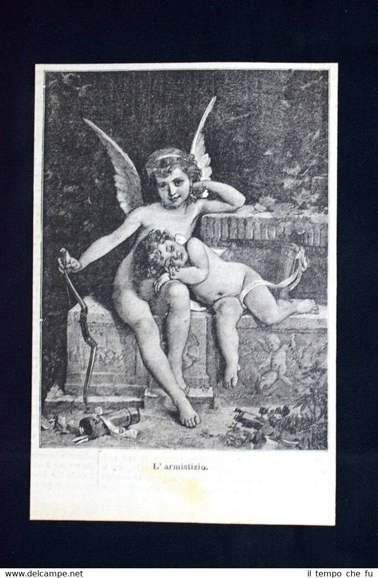 L'armistizio Incisione del 1885