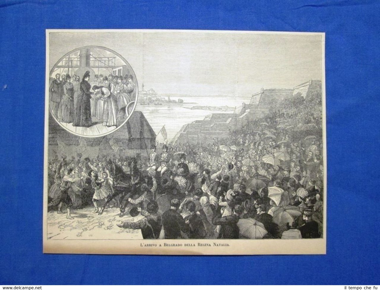 L'arrivo a Belgrado della Regina di Serbia Natalia nel 1889