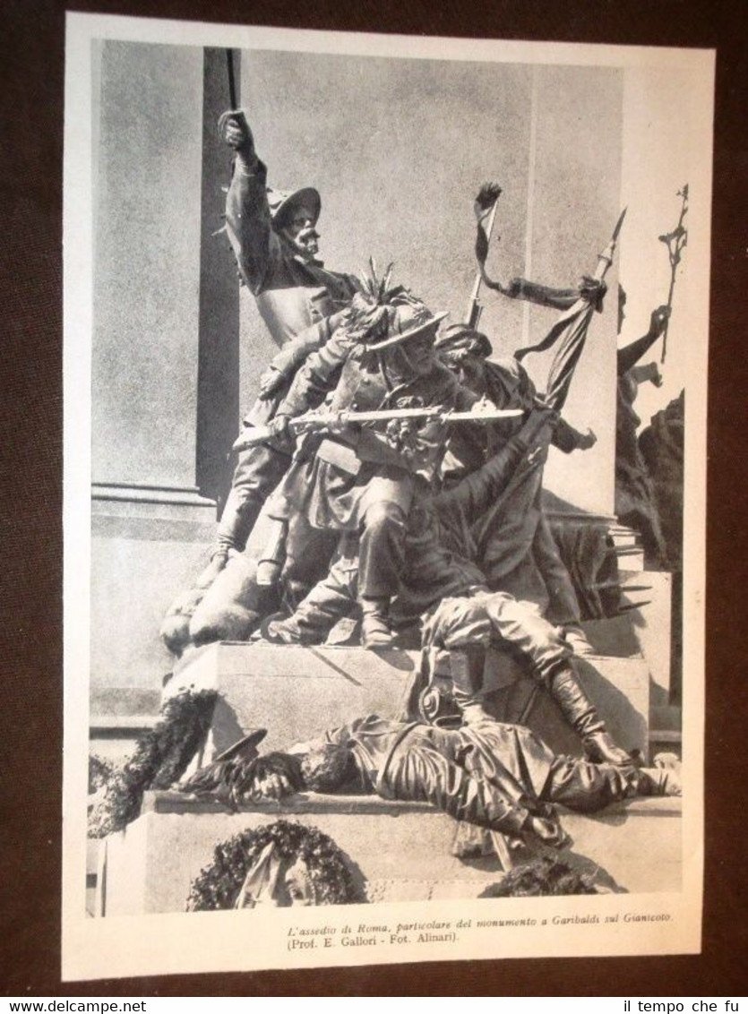 L'Assedio di Roma Monumento a Garibaldi sul Gianicolo di E. …