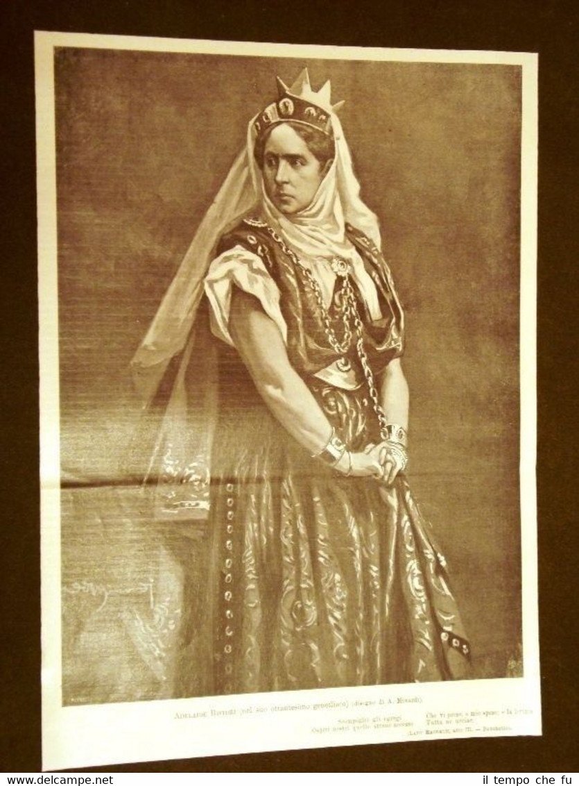 L'Attrice Adelaide Ristori ad 80 anni