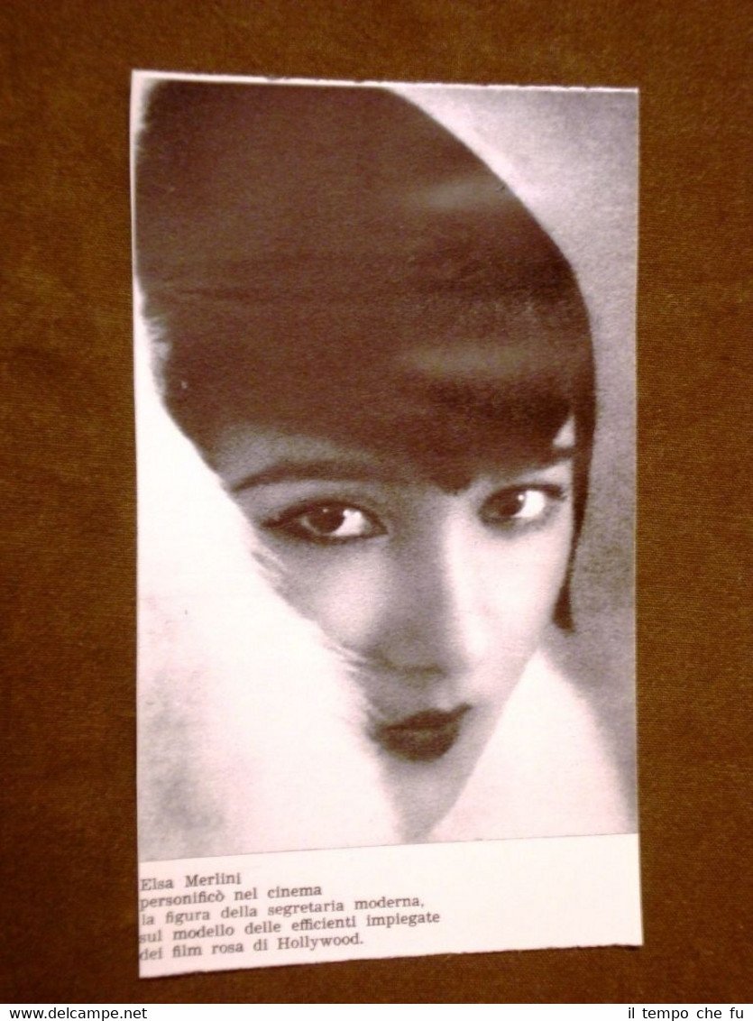 L'attrice Elsa Merlini o Elsa Tscheliesnig nei primi anni '20