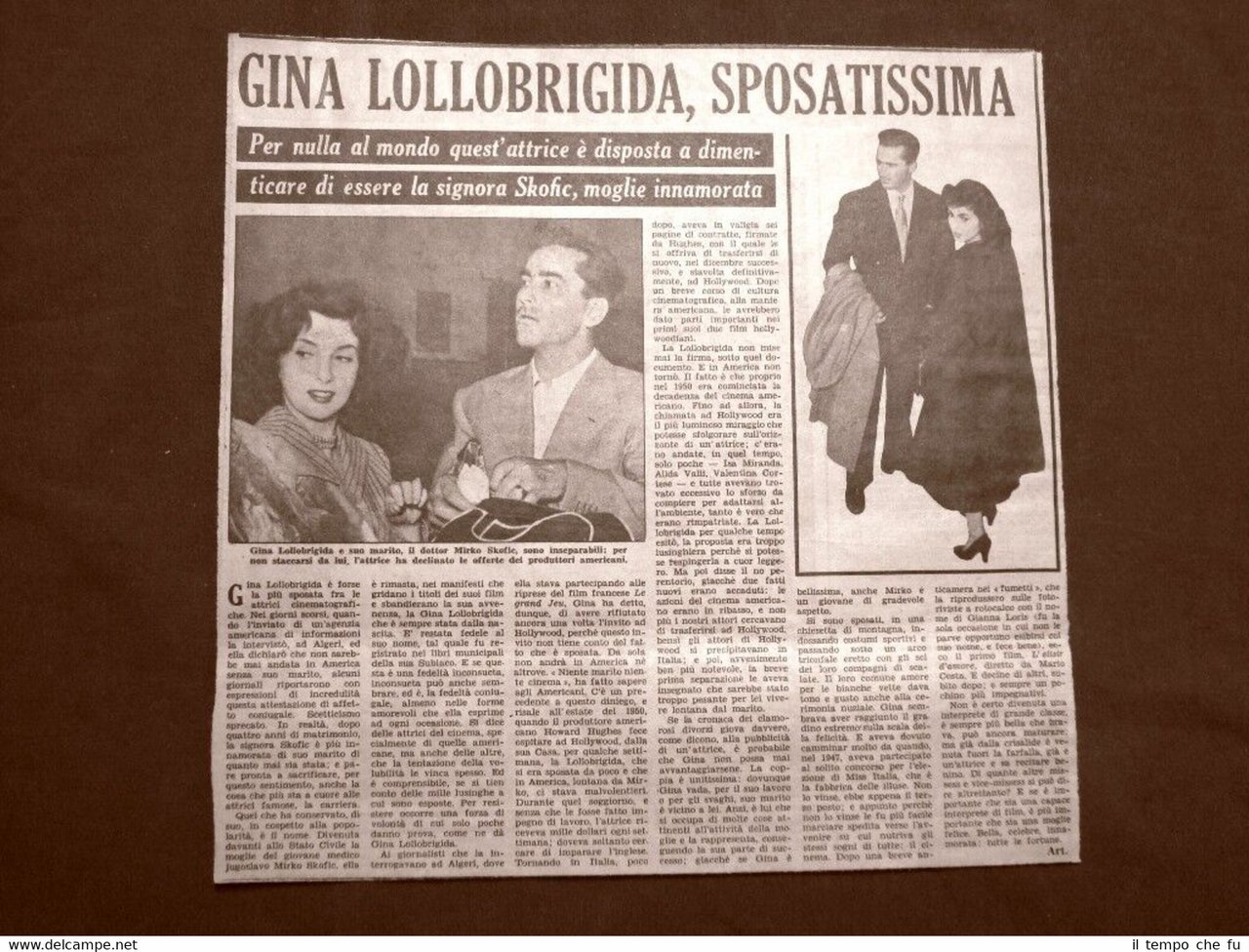 L'attrice Gina Lollobrigida e suo marito il Dott. Mirko Skofic …