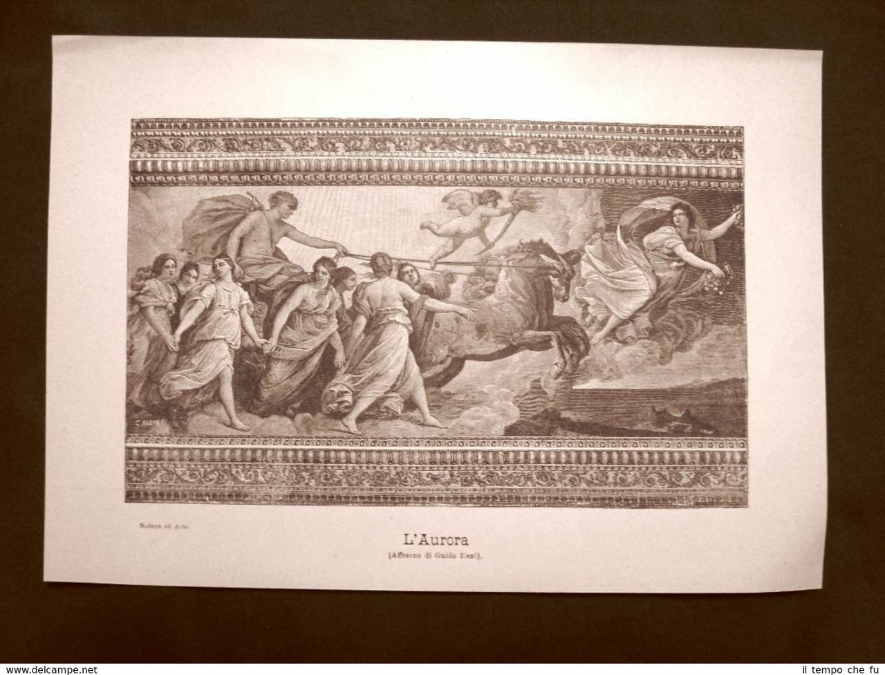 L'Aurora Affresco di Giulio Reni Stampa del 1891