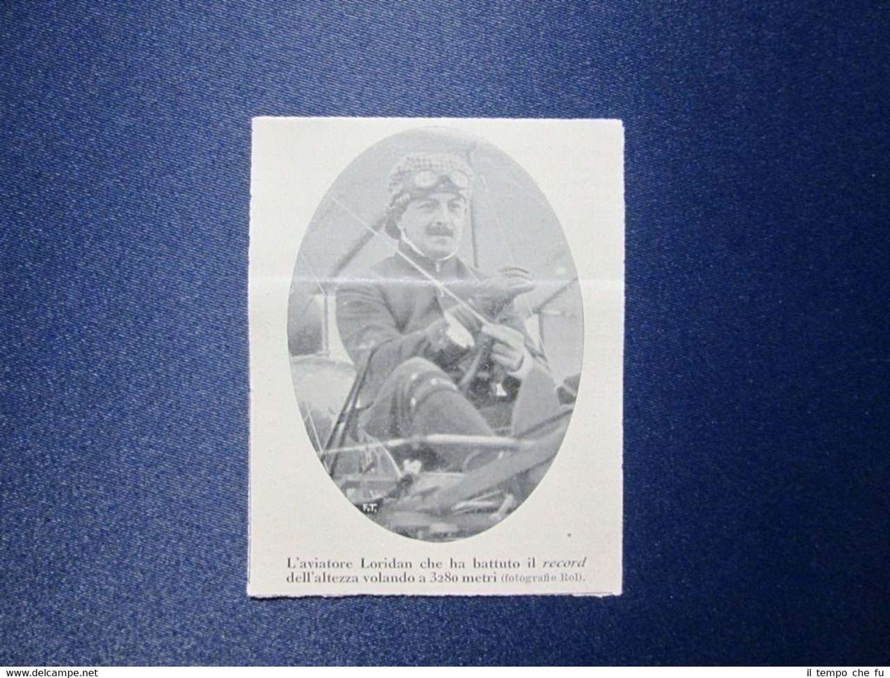 L'aviatore Loridan che ha battuto il record volando a 3280 …