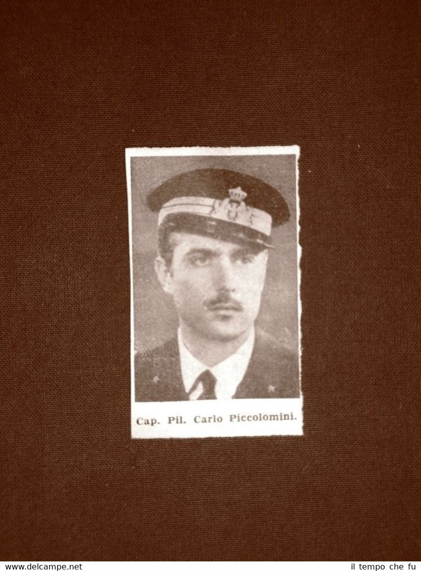 L'Aviazione in Italia nel 1943 Capitano Pilota Carlo Piccolomini Aviatore