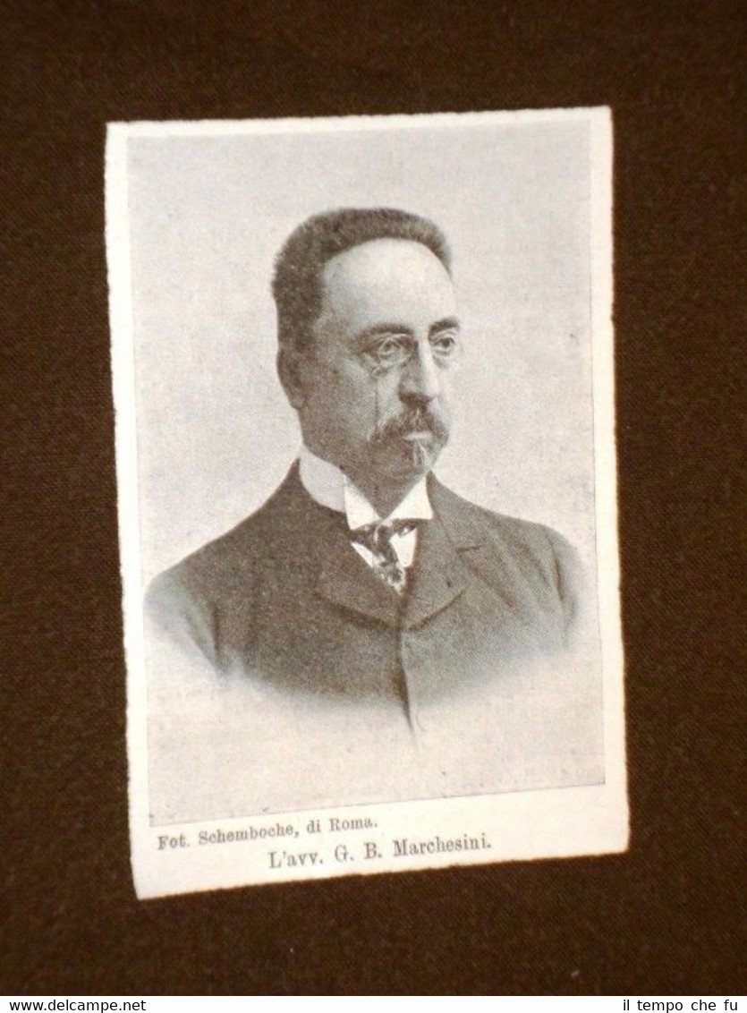 L'Avvocato G.B. Marchesini nel 1905