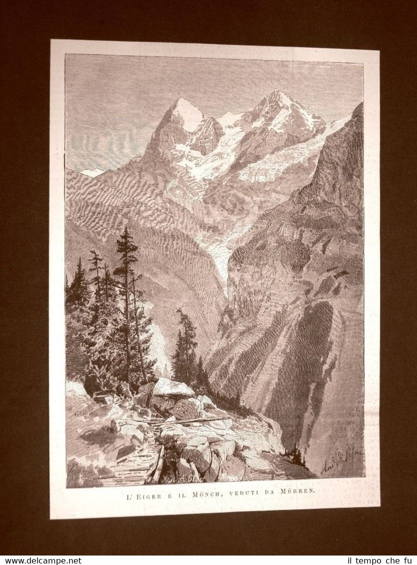 L'Eiger e il Monch veduti da Mürren o Murren nel …