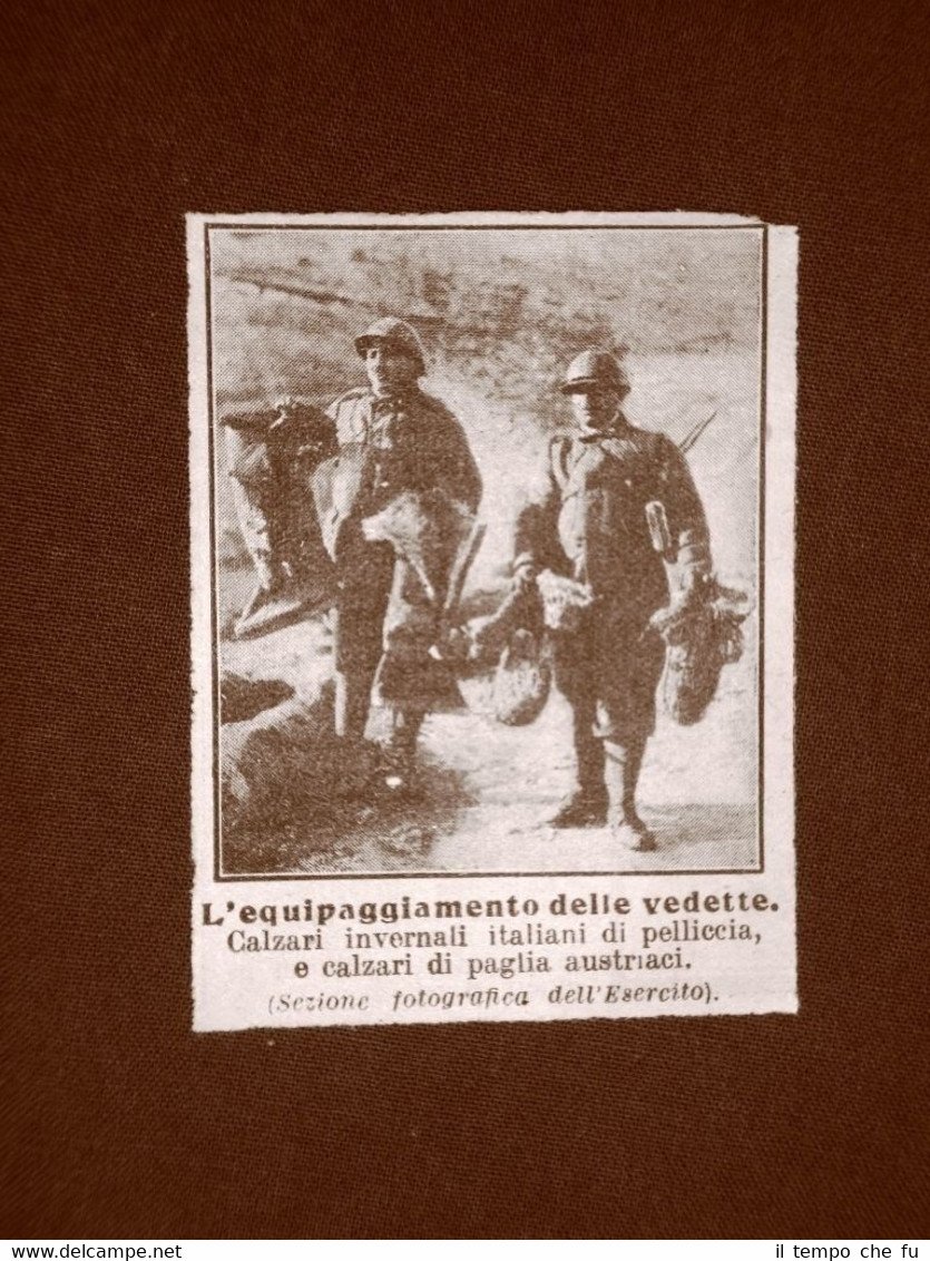 L'equipaggiamento delle vedette dell'Italia nel 1918 WW1 Prima Guerra Mondiale