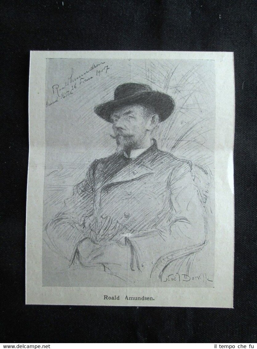 L'esploratore norvegese Roald Amundsen Stampa del 1907 | Immagine principale