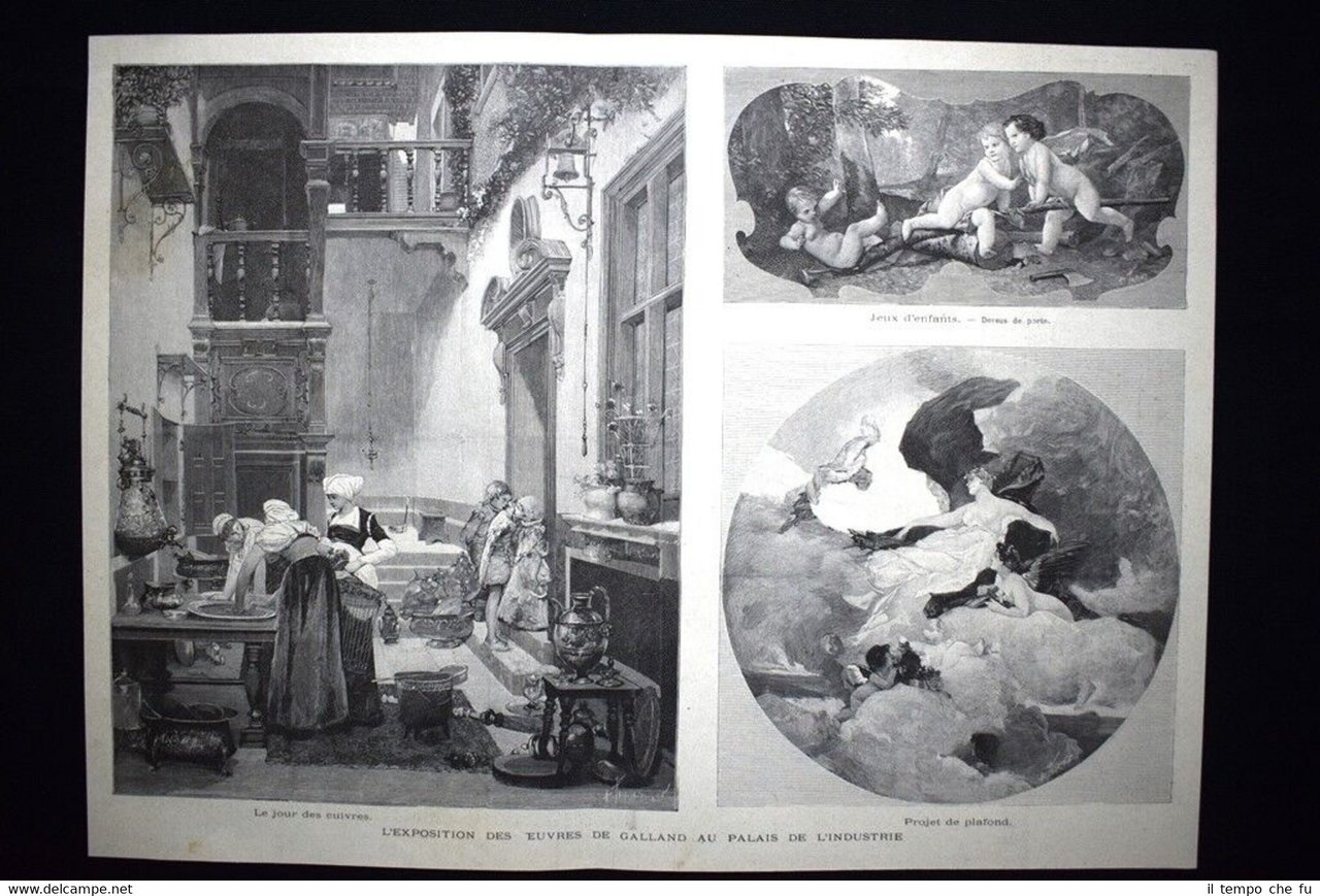 L'esposizione dei lavori di Galland al Palazzo dell'industria Incisione del …