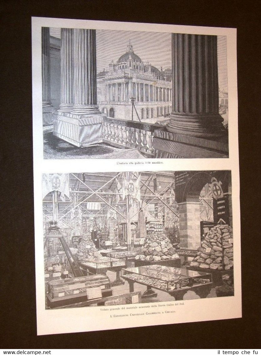 L'Esposizione Universale Colombiana di Chicago del 1893 Materiale minerario