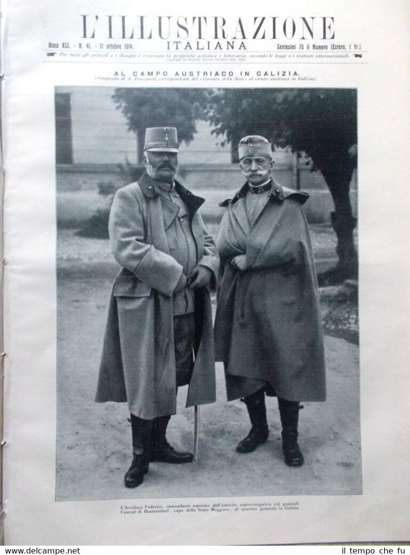 L'illustrazione Italiana 11 Ottobre 1914 WW1 Assedio di Anversa Galizia …