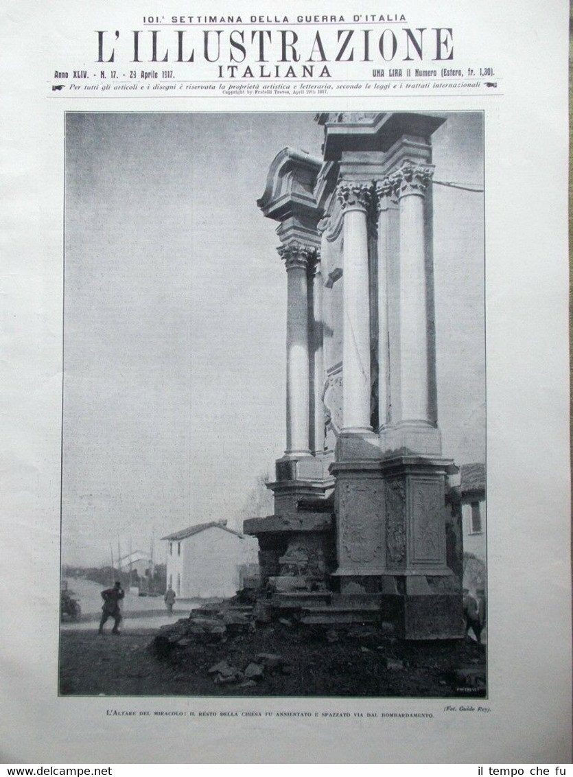 L'Illustrazione Italiana 29 Aprile 1917 WW1 Rivoluzione Russa Pantaleoni Francia