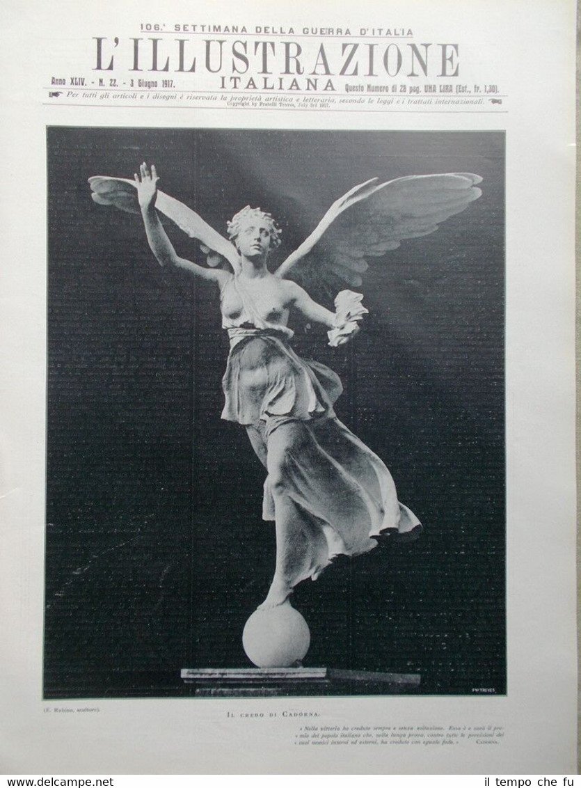 L'Illustrazione Italiana 3 Giugno 1917 WW1 Hermada Cadorna Cearà Monfalcone …