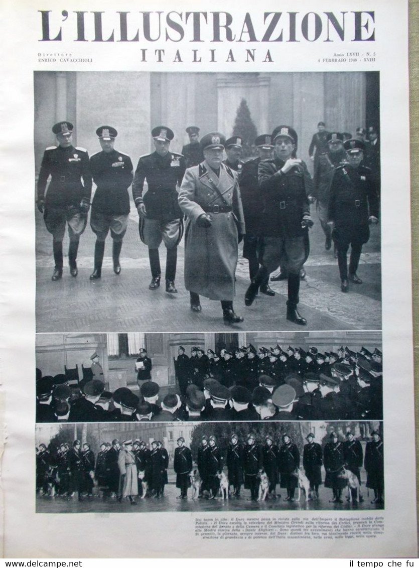 L'Illustrazione Italiana 4 Febbraio 1940 WW2 Nedo Nadi Islam Finlandia … | Immagine principale