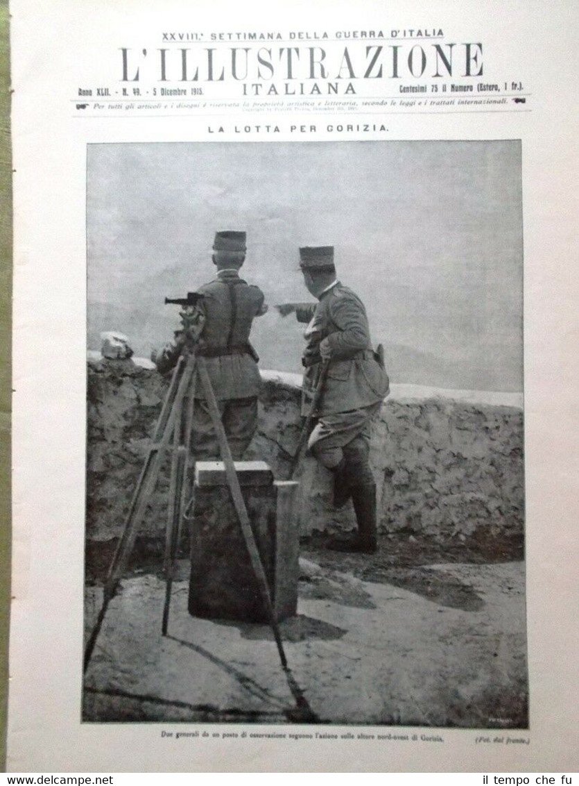 L'illustrazione Italiana 5 Dicembre 1915 WW1 Gorizia Capuana Lord Kitchener …