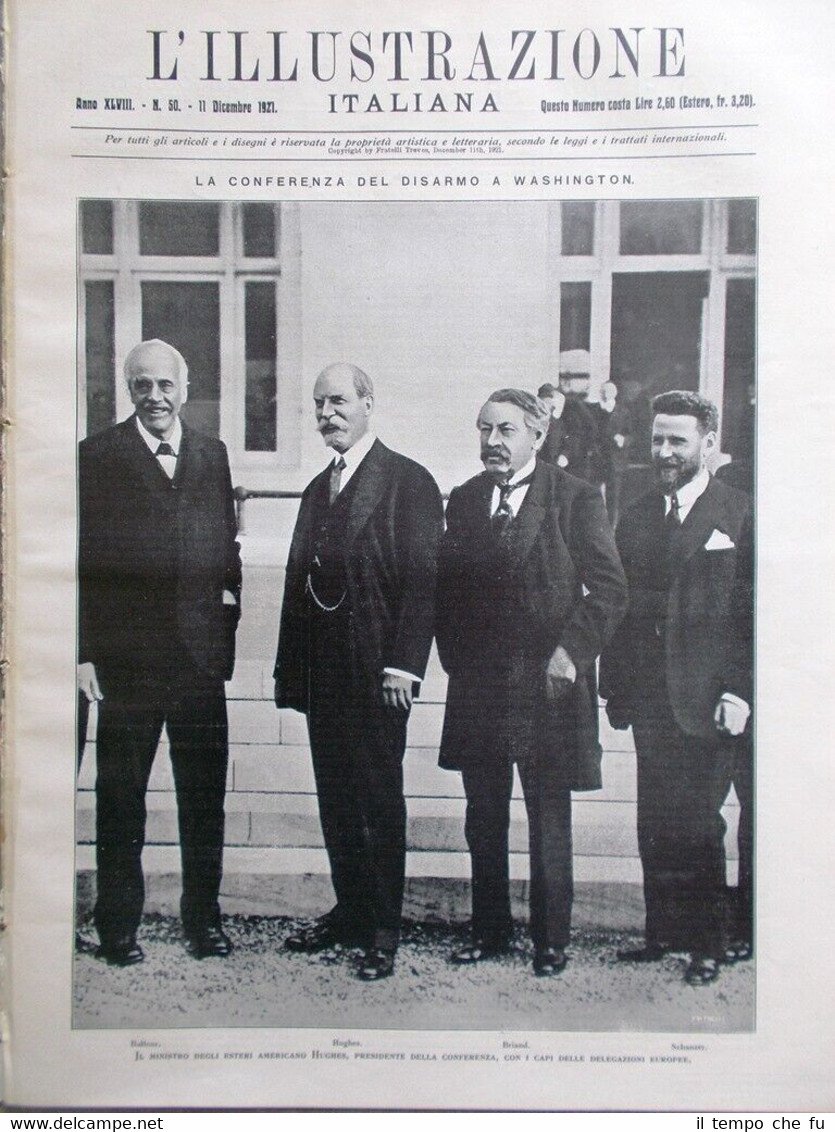 L'Illustrazione Italiana del 11 Dicembre 1921 Martini Disarmo Baretti D'Annunzio