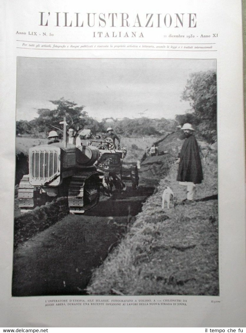 L'Illustrazione Italiana del 11 Dicembre 1932 Selassié Schleicher Murano Kreuger