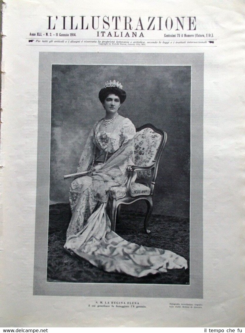 L'illustrazione Italiana del 11 Gennaio 1914 Parsifal Wagner Regina Elena …