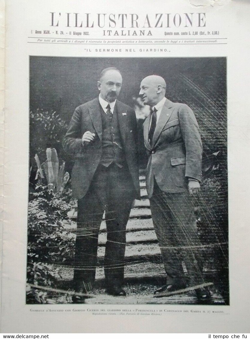 L'Illustrazione Italiana del 11 Giugno 1922 D'Annunzio Modena Pisa Ruggi …