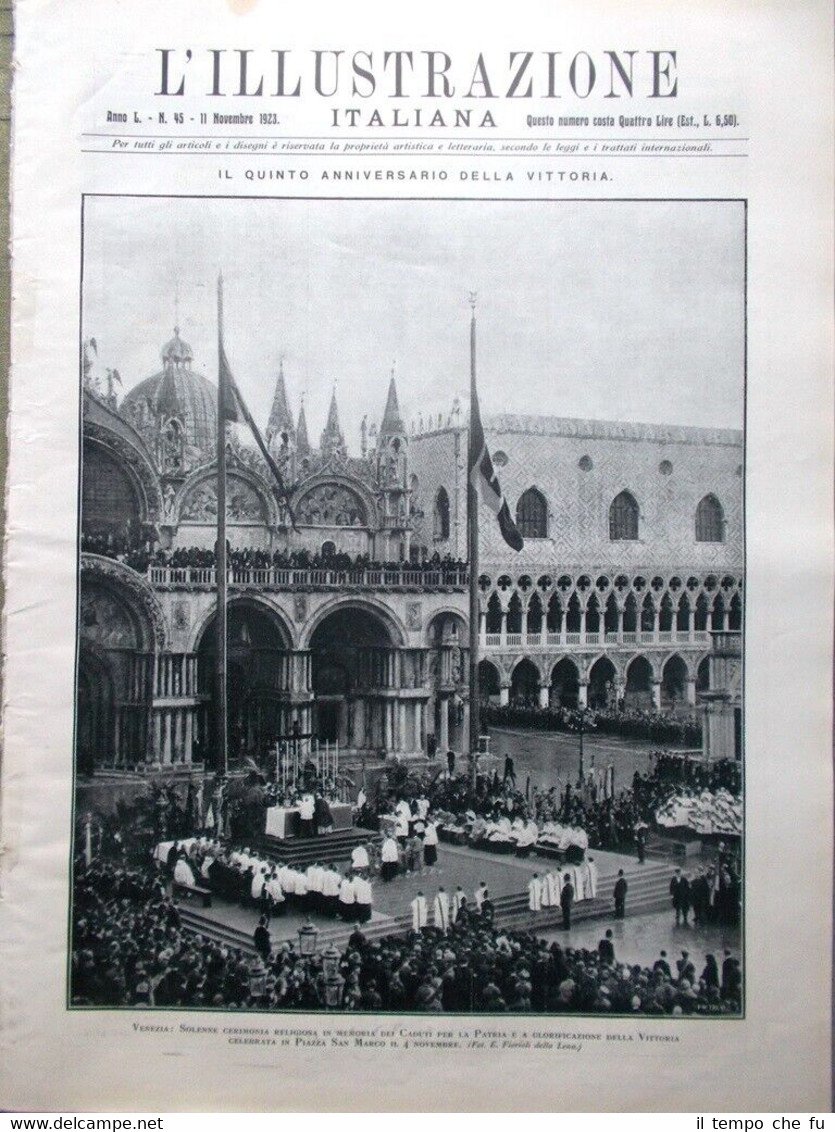 L'Illustrazione Italiana del 11 Novembre 1923 Anniversario Vittoria Signorelli