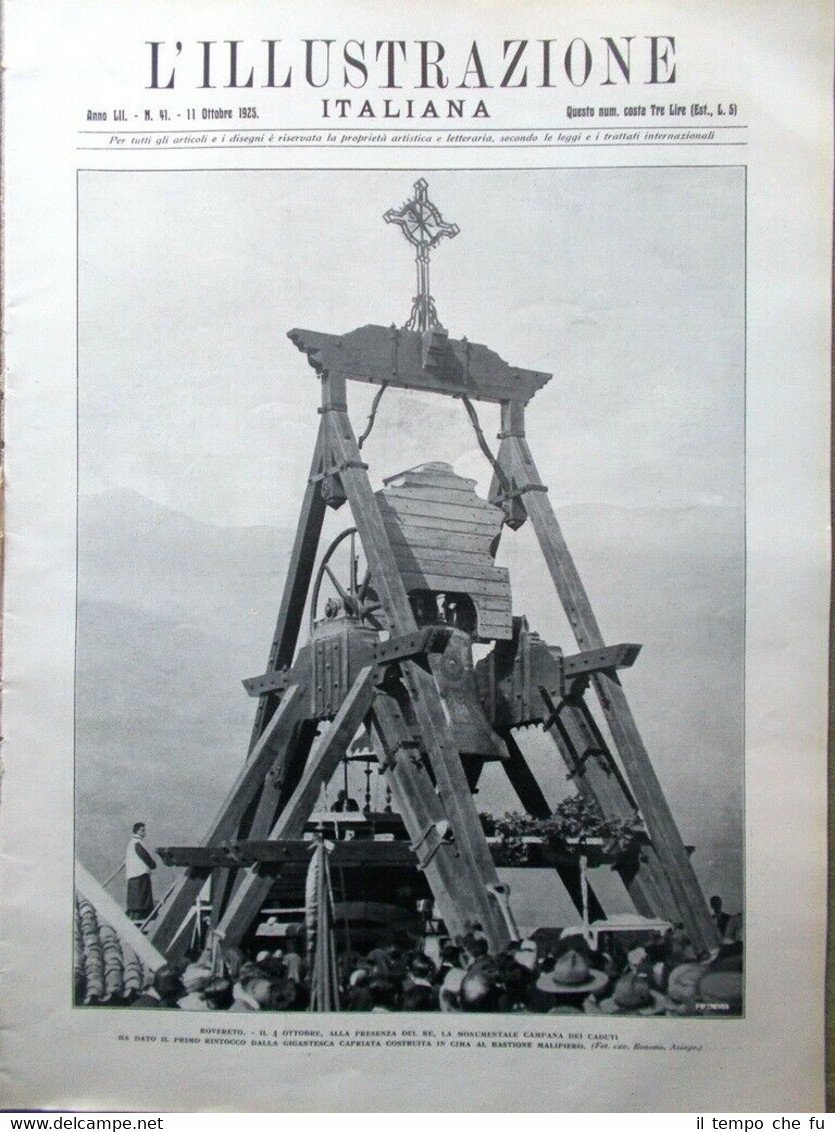 L'Illustrazione Italiana del 11 Ottobre 1925 Rovereto Locarno Monza Alfa …