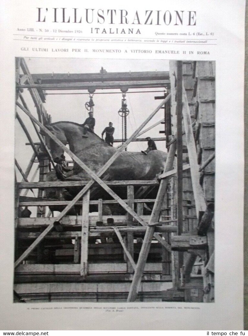 L'Illustrazione Italiana del 12 Dicembre 1926 Monet Tigullio Parco Abruzzo …