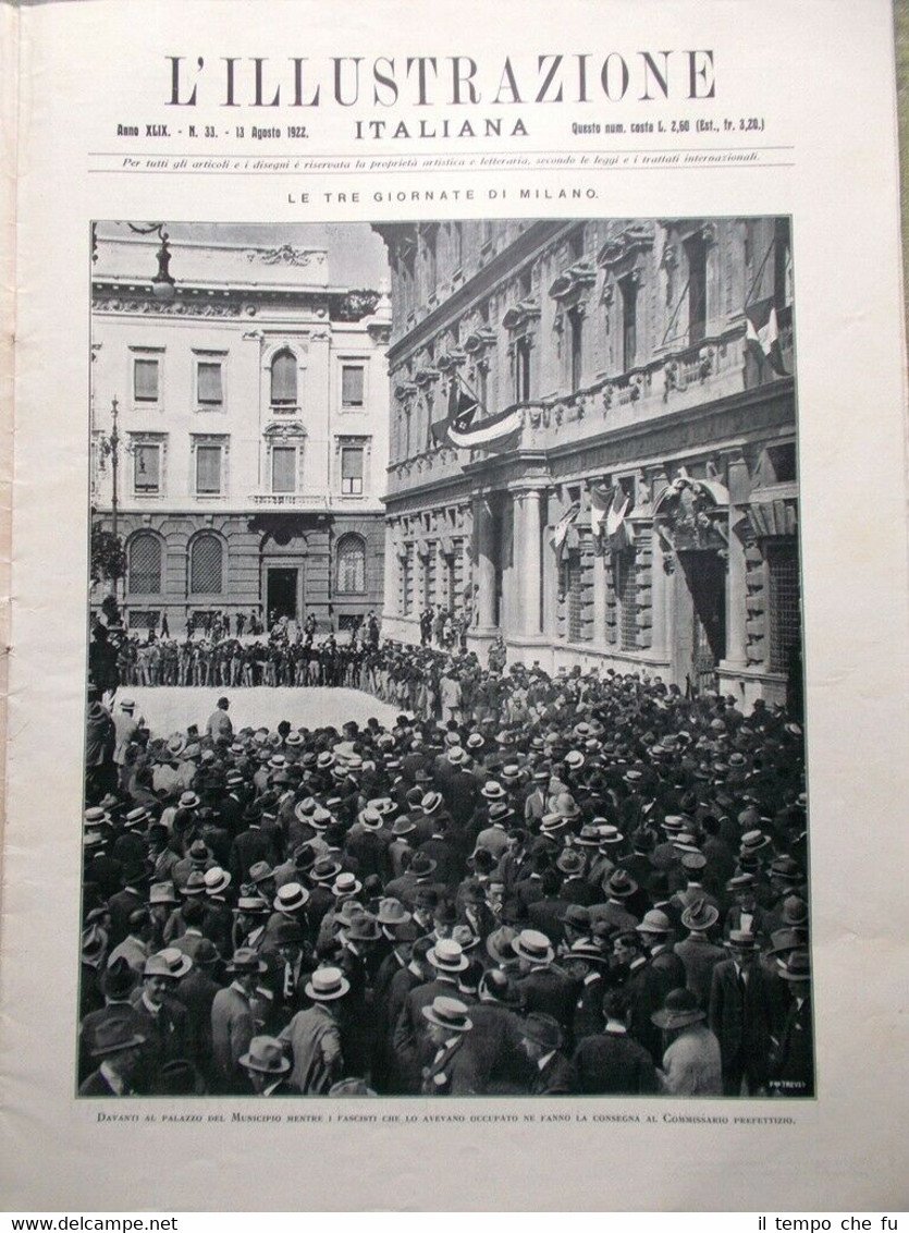 L'Illustrazione Italiana del 13 Agosto 1922 Circuito Monza Fascisti Fasci …