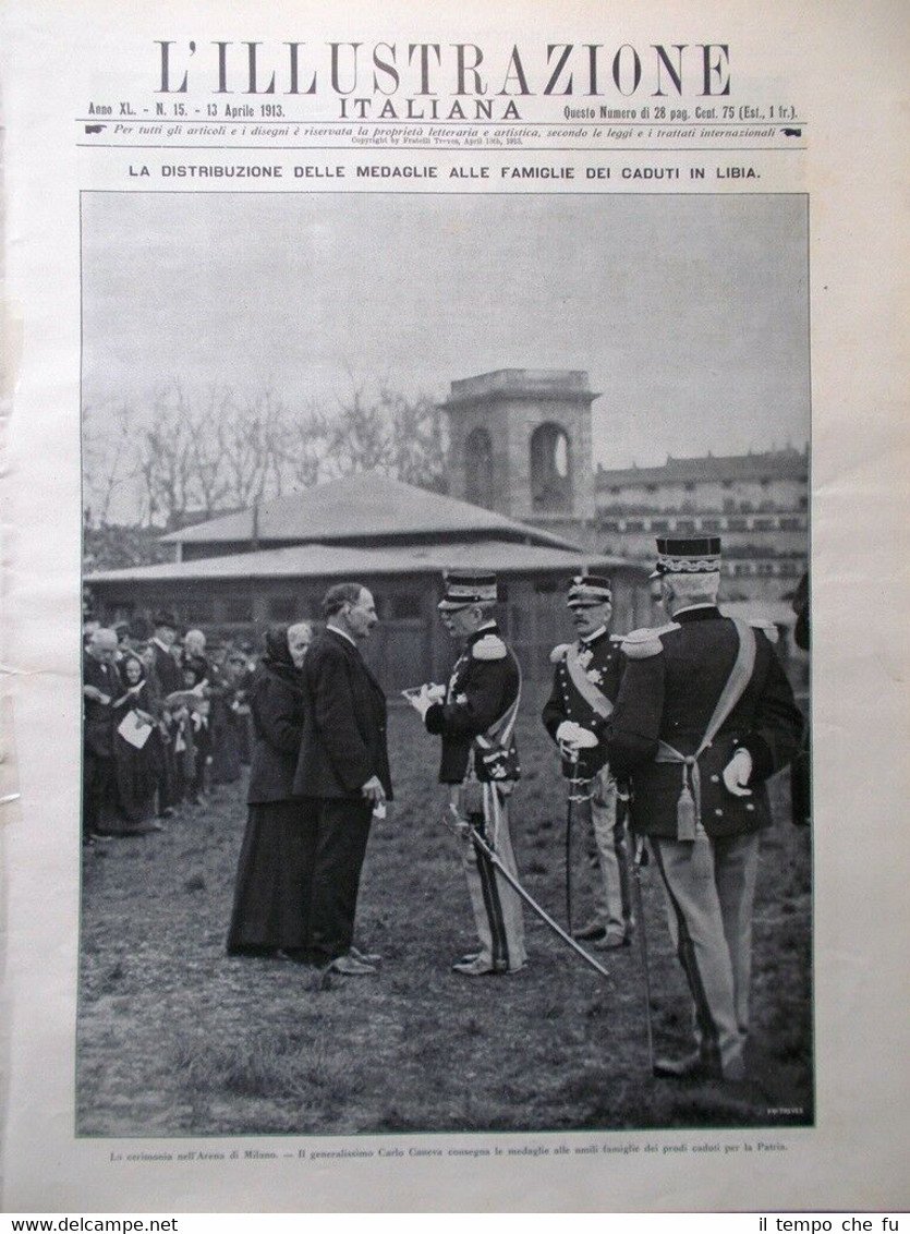 L'illustrazione Italiana del 13 Aprile 1913 Mostra Troubetzkoy Deledda Salonicco