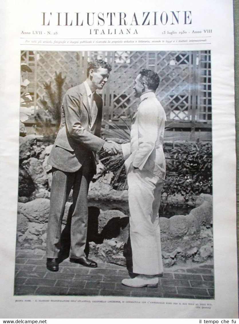 L'Illustrazione Italiana del 13 Luglio 1930 Asolo Byrd Lindbergh Magonza …