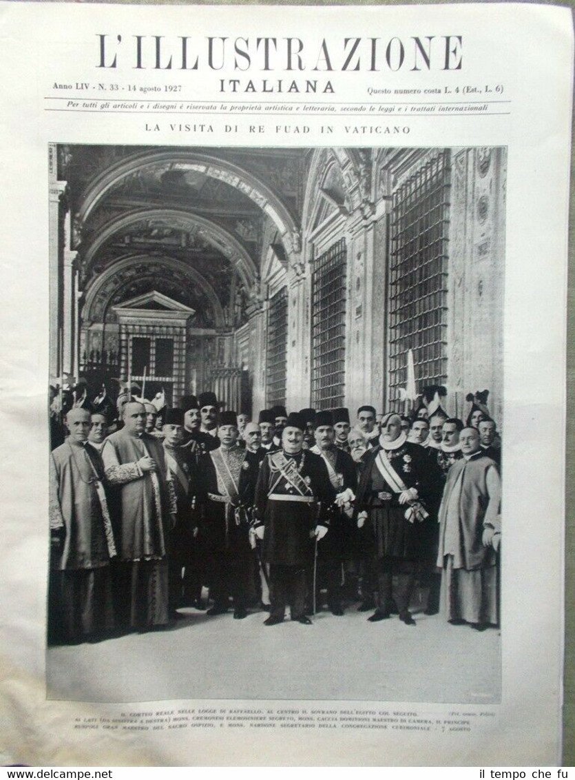 L'Illustrazione Italiana del 14 Agosto 1927 Maiorca Re Fuad Trepido …