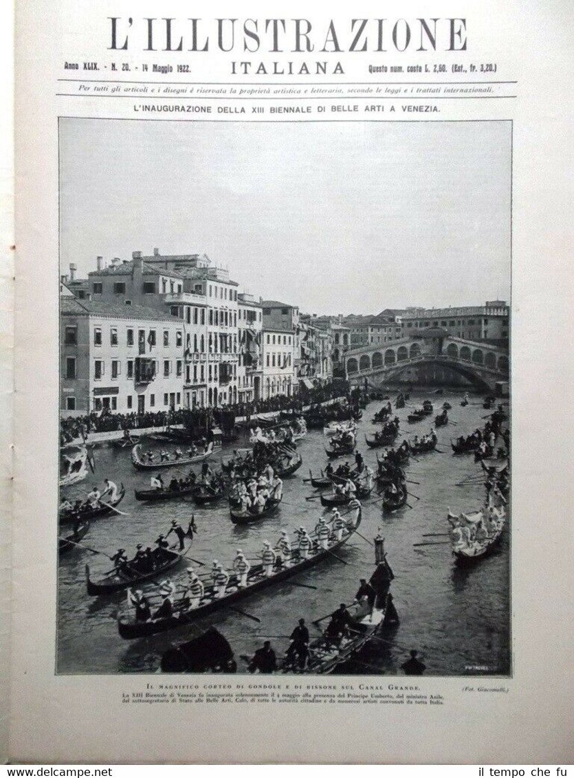 L'Illustrazione Italiana del 14 Maggio 1922 Biennale Venezia Università Padova