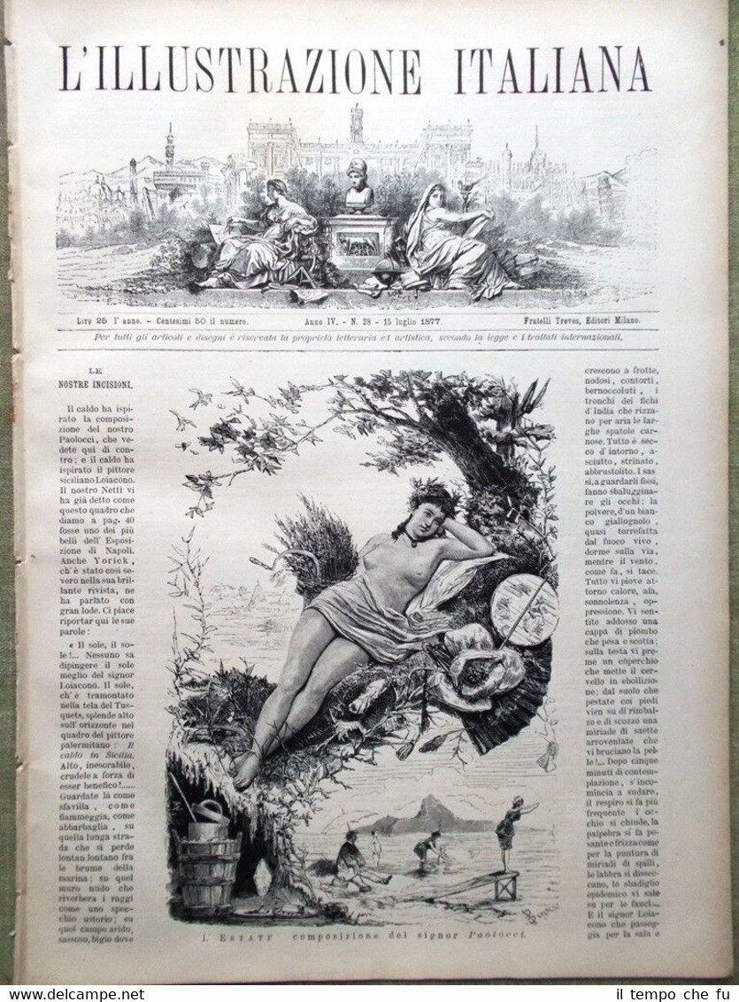 L'Illustrazione Italiana del 15 Luglio 1877 Recoaro Guerra Asia Tirnova …