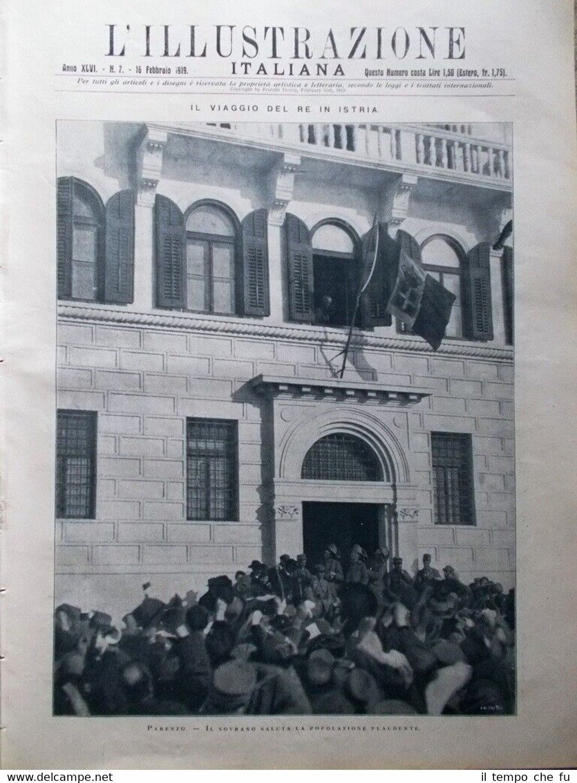 L'Illustrazione Italiana del 16 Febbraio 1919 Ricostruzione Ferrovie Rio Janeiro