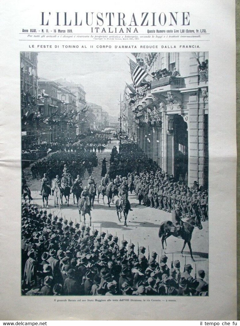 L'Illustrazione Italiana del 16 Marzo 1919 Greppi Brigata Salerno Gotta …