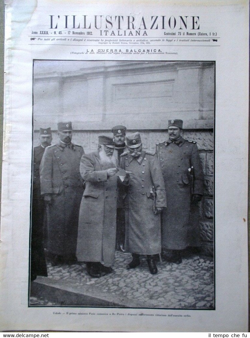 L'illustrazione Italiana del 17 Novembre 1912 Canalejas Wilson Cettigne Camussi