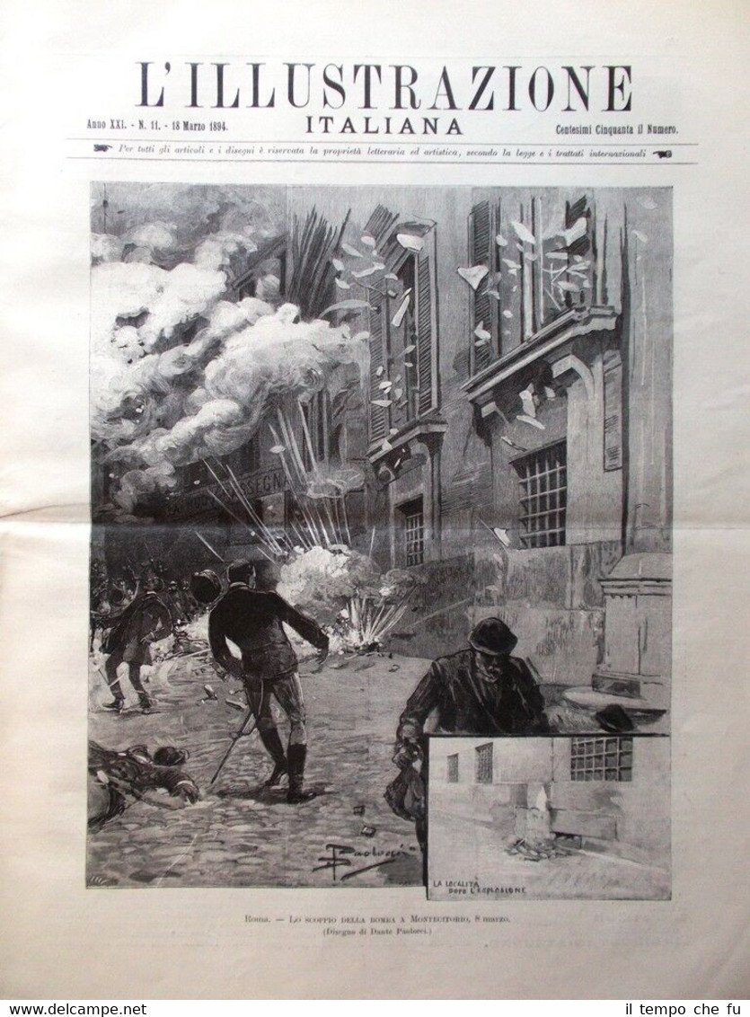 L'Illustrazione Italiana del 18 Marzo 1894 Livorno Capri Duse Bomba …