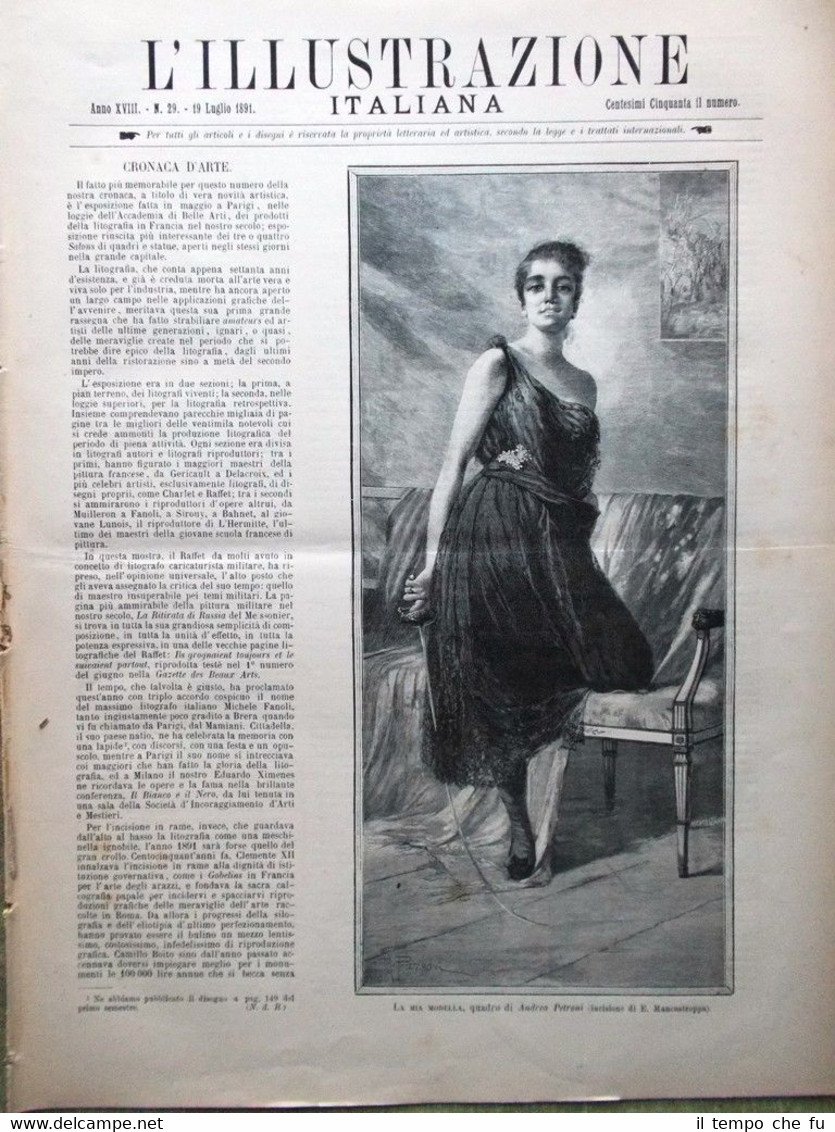 L'Illustrazione Italiana del 19 Luglio 1891 Elettricità Hubner Gizeh Francoforte