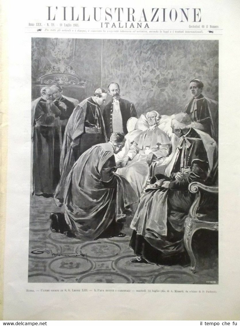 L'Illustrazione Italiana del 19 Luglio 1903 Malattia di Papa Leone …