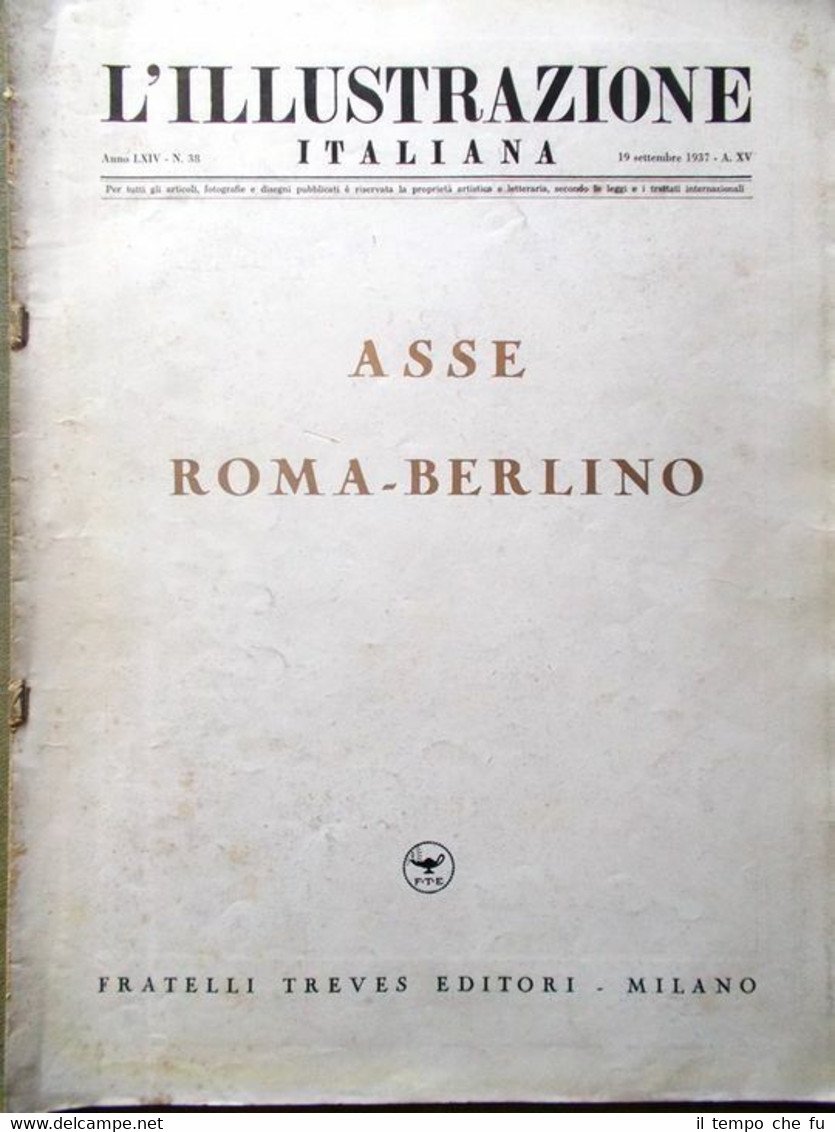 L'Illustrazione Italiana del 19 Settembre 1937 Roma Berlino Hitler e … | Immagine principale