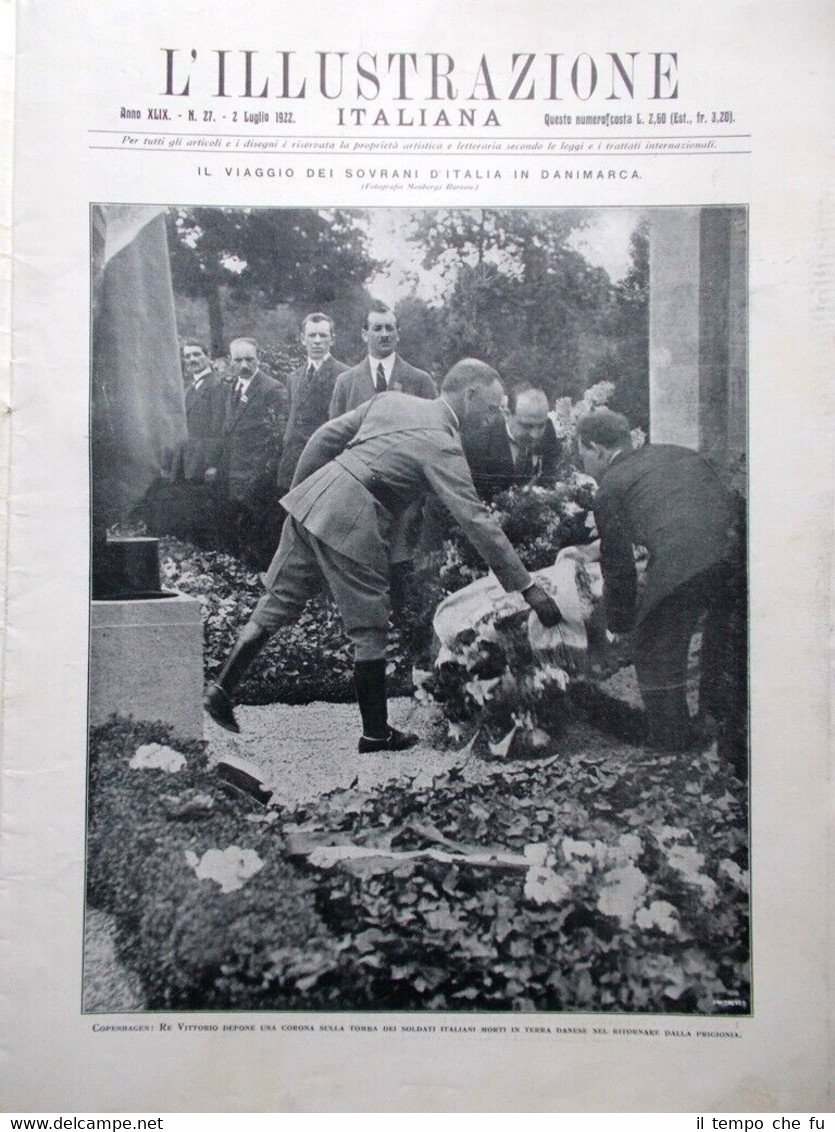 L'Illustrazione Italiana del 2 Luglio 1922 Pirelli Nafta Vado Firenze …