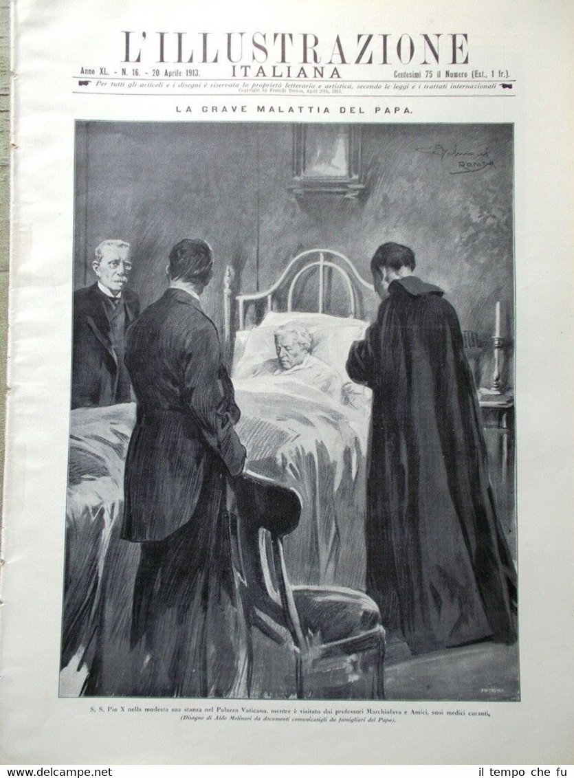 L'illustrazione Italiana del 20 Aprile 1913 D'Annunzio Brooks Deledda Montemezzi
